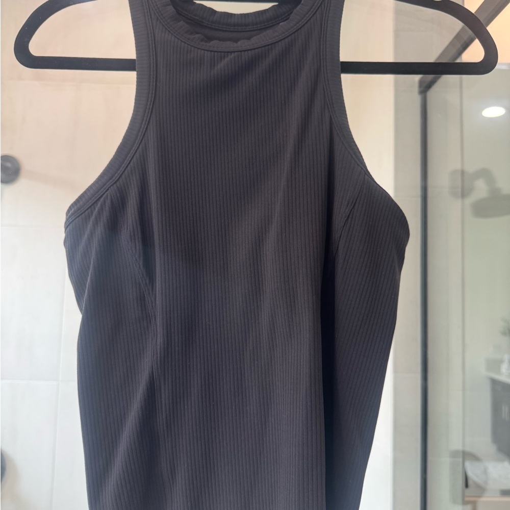 lululemon athletica Black Ribbed Tank Top